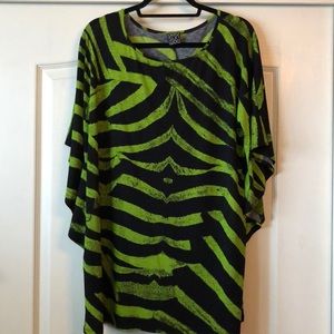 Floursent  green and black shirt